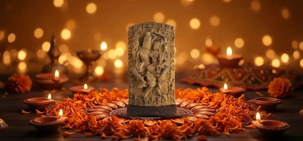 Goddess Durga sculpture representing Navratri and Durga Puja celebrations