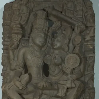 Heritage Indian sculpture gift arranged with diyas for Dhanteras
