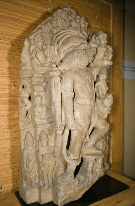 Hand-finished Nar Varaha artifact placed in a Vastu-aligned south corner