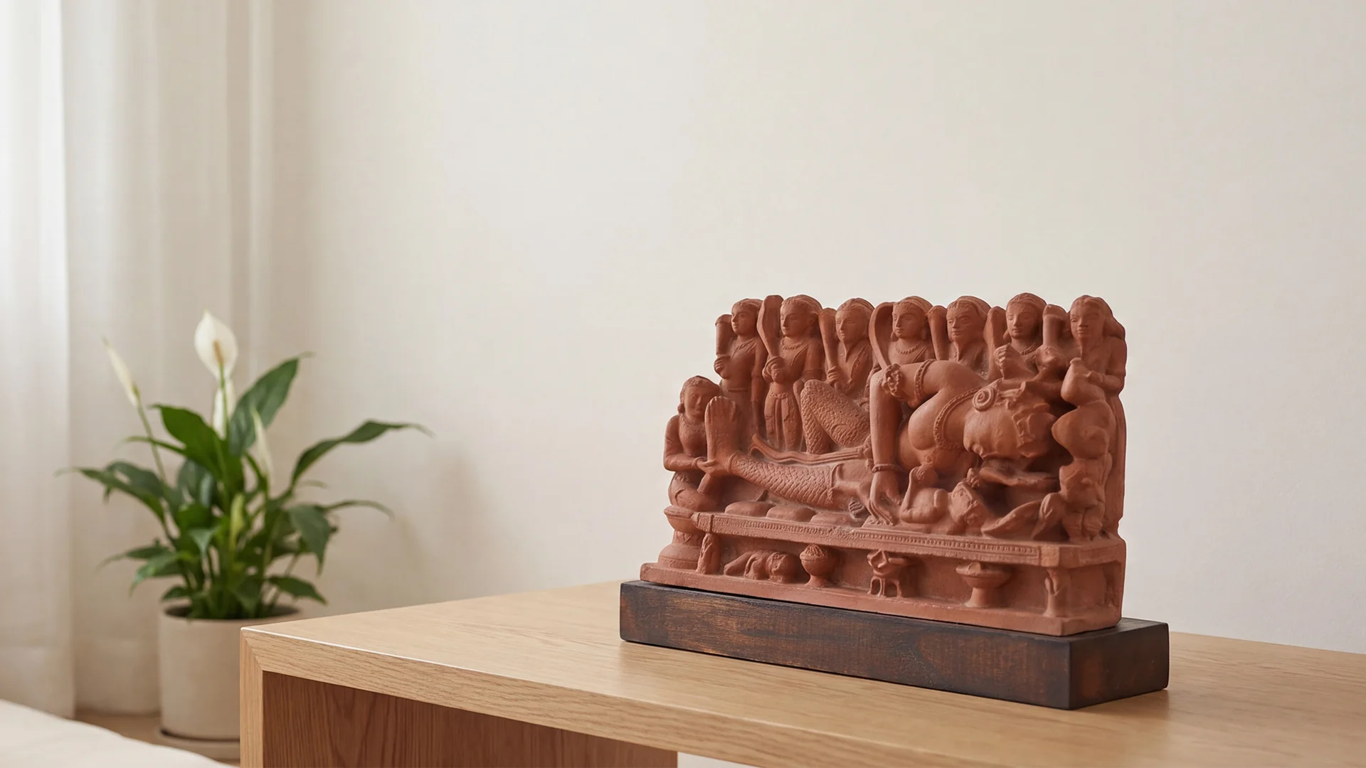 Krishna wall sculpture for Janmashtami decoration ideas